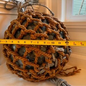 Authentic Japanese Glass Float with original Rope Netting